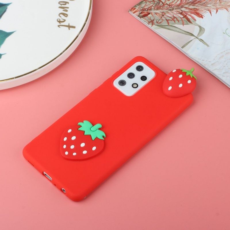 Kryt Na Samsung Galaxy A53 5G Silikonová Jahoda 3d