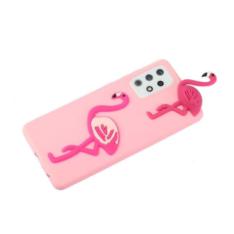 Kryt Na Samsung Galaxy A53 5G Silikonový Flamingo 3d