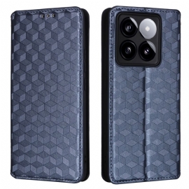 Kožené Pouzdro Folio Xiaomi 14t Pro 3d Kostky