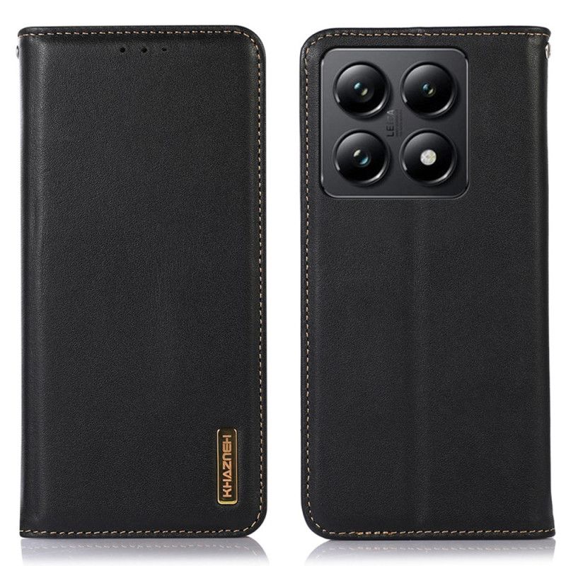 Kožené Pouzdro Folio Xiaomi 14t Pro Khazneh Kůže