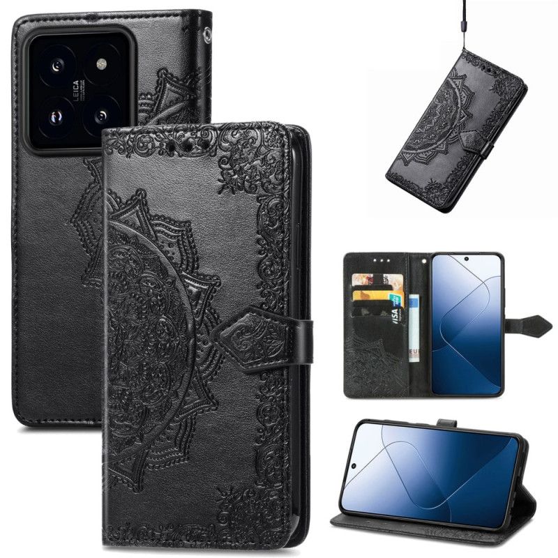 Kožený Kryt Na Xiaomi 14t Pro Barokní Mandala
