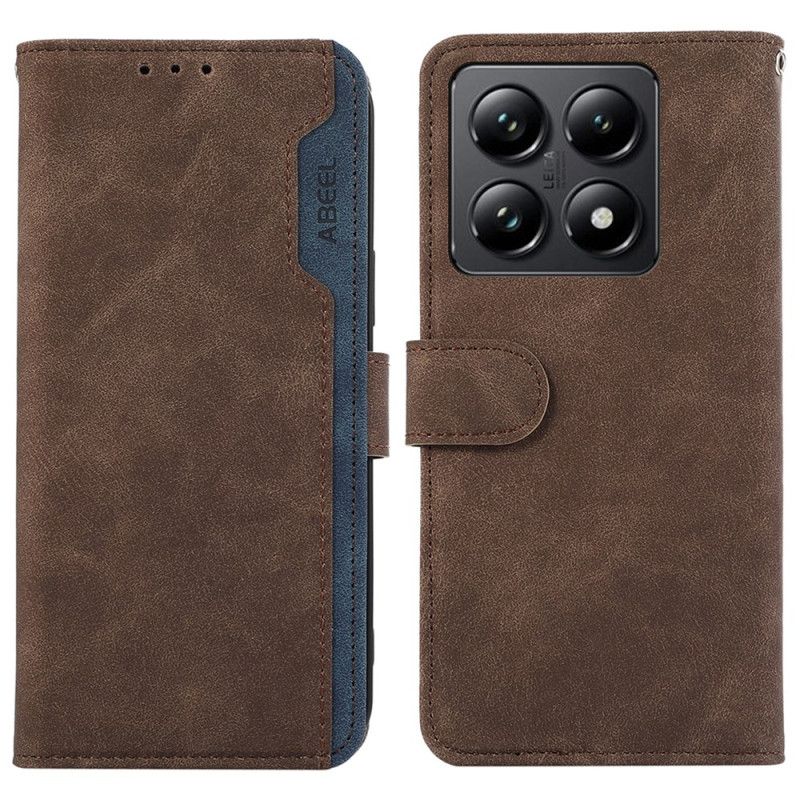 Kožený Kryt Na Xiaomi 14t Pro Dvoutónový S Blokováním Rfid
