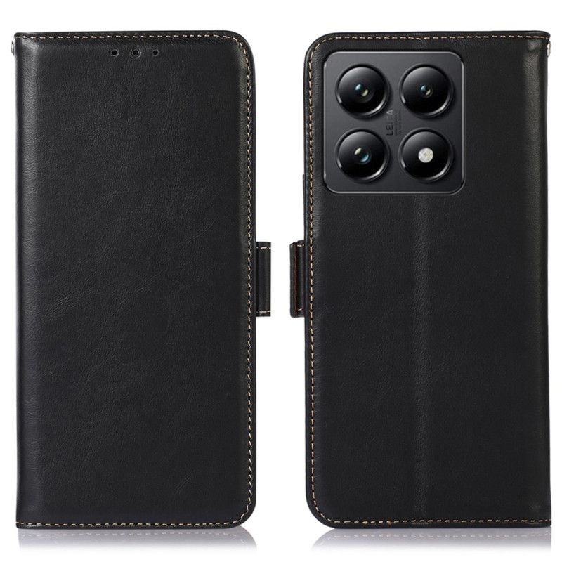 Kožený Kryt Xiaomi 14t Pro Ochrana Rfid A Peněženka Z Pravé Kůže