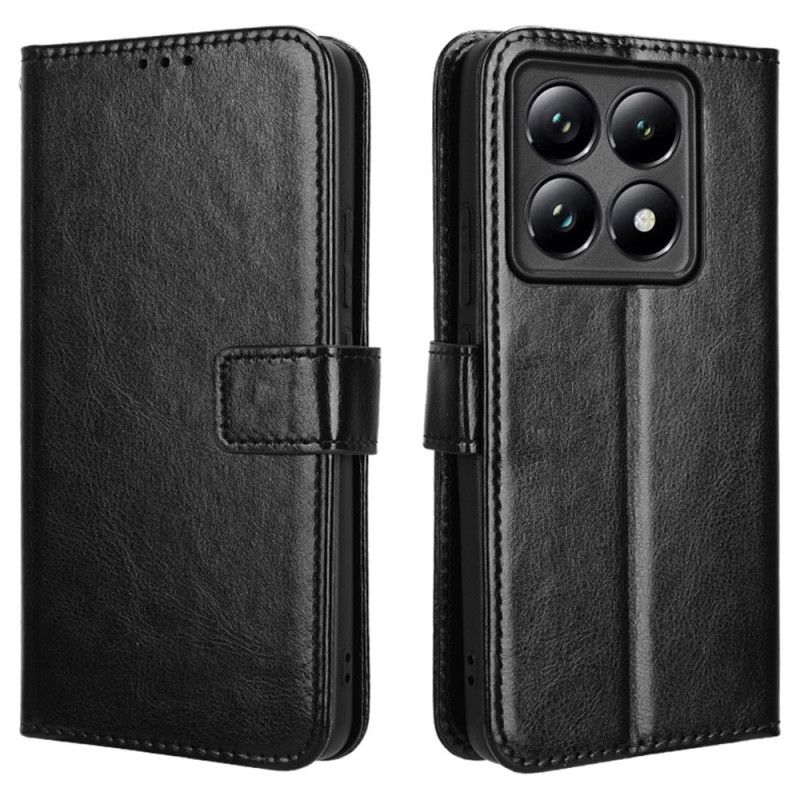 Kožený Kryt Xiaomi 14t Pro Okázalá Umělá Kůže