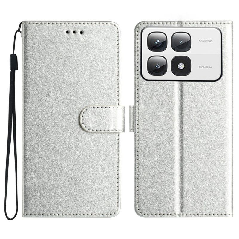 Kožený Kryt Xiaomi 14t Pro Pásková Hedvábná Textura