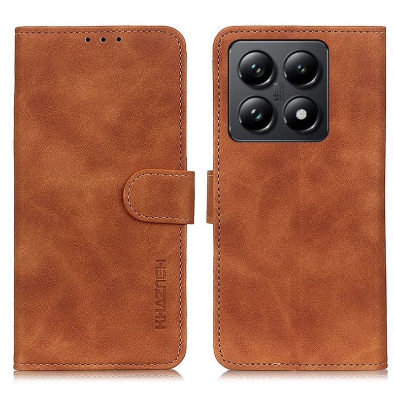 Kožený Kryt Xiaomi 14t Pro Semišový Styl Khazneh