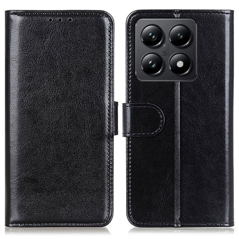 Kožený Kryt Xiaomi 14t Pro Voskovaná Imitace Kůže