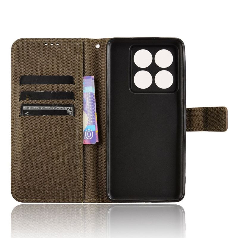 Peněženková Pouzdra Xiaomi 14t Pro Kryty Na Mobil Popruhové Body