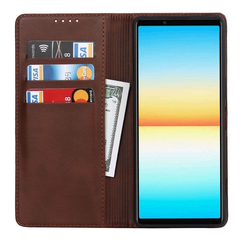 Flipové Pouzdro Na Sony Xperia 1 IV Kožené Pouzdro Chlopeň Držáku Karty Z Umělé Kůže