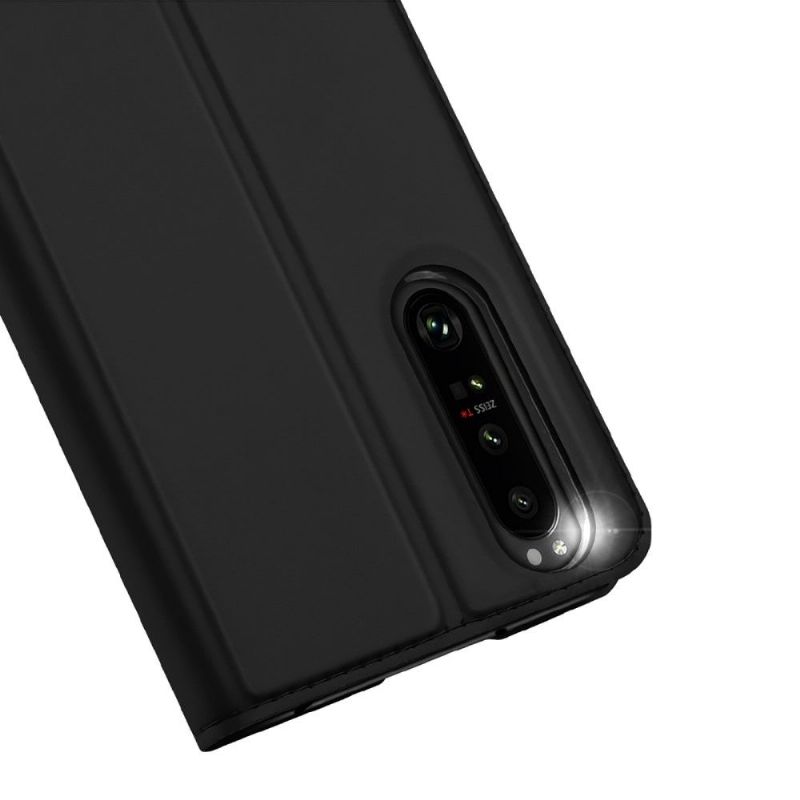Flipové Pouzdro Na Sony Xperia 1 IV Obchodní Saténový Efekt
