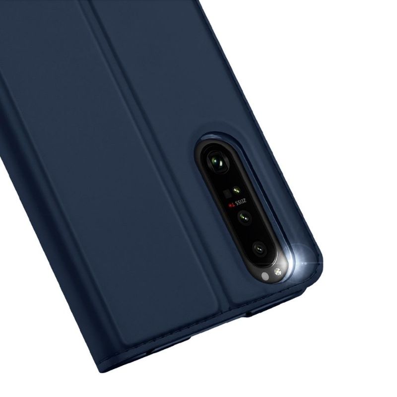 Flipové Pouzdro Na Sony Xperia 1 IV Obchodní Saténový Efekt
