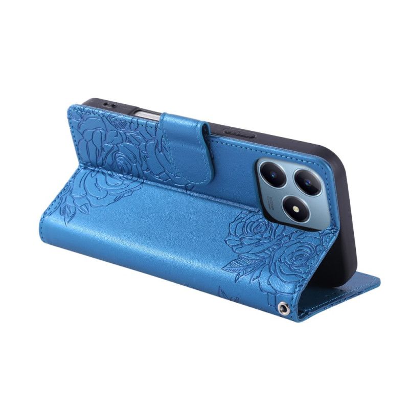 Peněženková Pouzdra Realme C61 Kryty Na Mobil Květinová Krajka