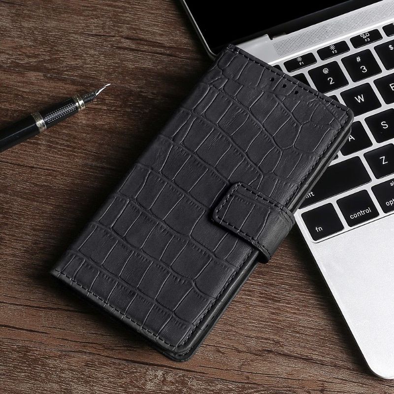 Flipové Pouzdro Na Samsung Galaxy S21 FE Ana Faux Krokodýlí Kůže