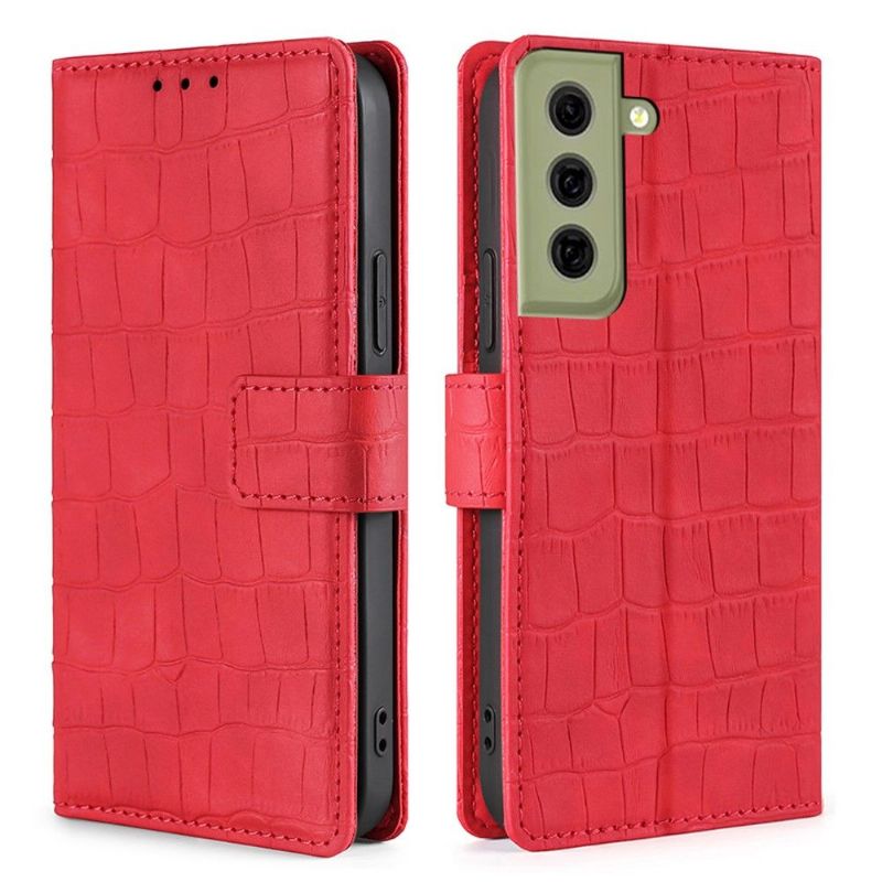Flipové Pouzdro Na Samsung Galaxy S21 FE Ana Faux Krokodýlí Kůže