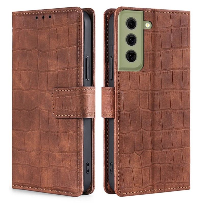 Flipové Pouzdro Na Samsung Galaxy S21 FE Ana Faux Krokodýlí Kůže