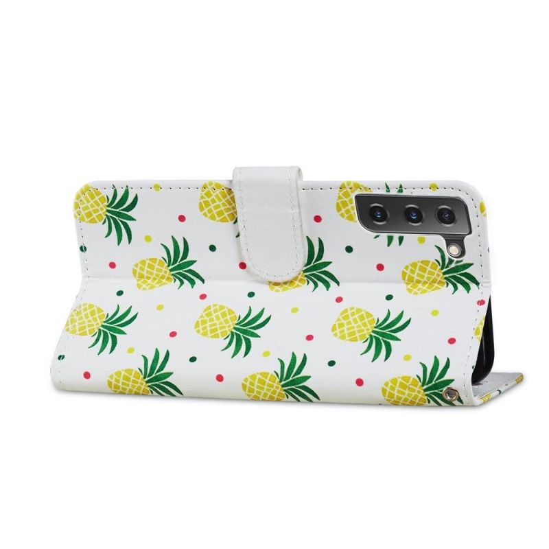Flipové Pouzdro Na Samsung Galaxy S21 FE Ananas