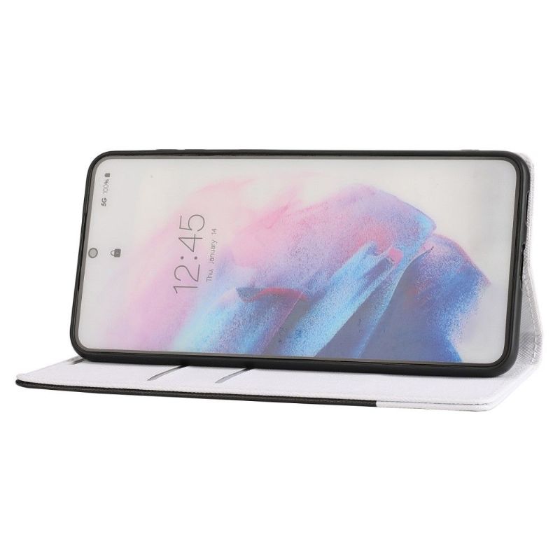Flipové Pouzdro Na Samsung Galaxy S21 FE Dvoubarevné Rovnátka