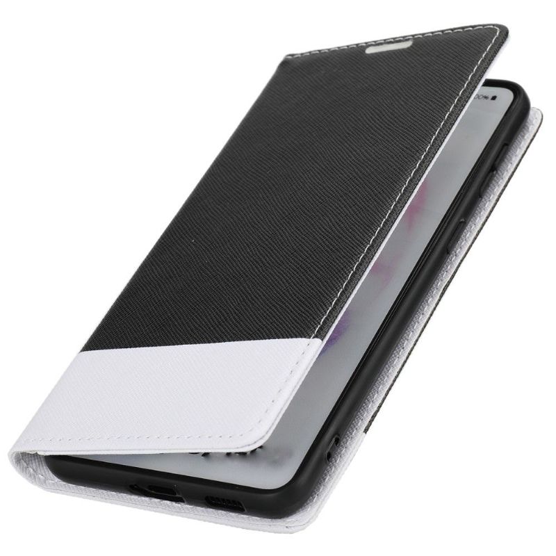 Flipové Pouzdro Na Samsung Galaxy S21 FE Dvoubarevné Rovnátka