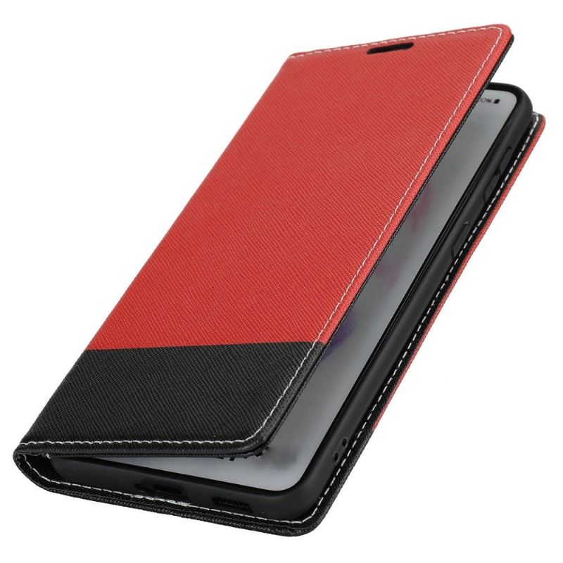 Flipové Pouzdro Na Samsung Galaxy S21 FE Dvoubarevné Rovnátka