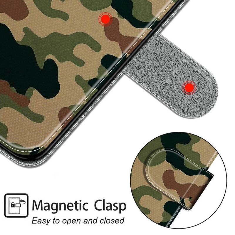 Flipové Pouzdro Na Samsung Galaxy S21 FE Kamufláž