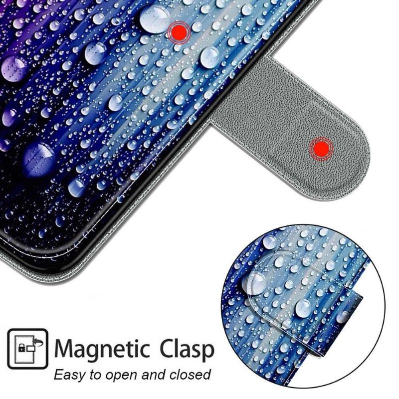 Flipové Pouzdro Na Samsung Galaxy S21 FE Kapky Vody