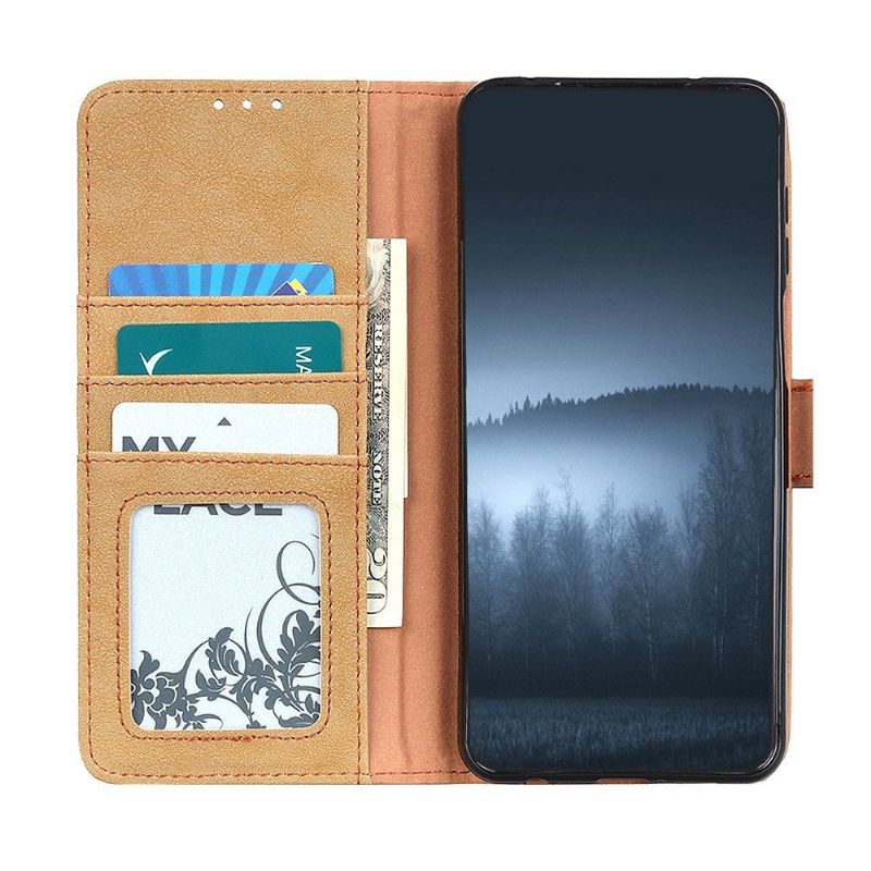 Flipové Pouzdro Na Samsung Galaxy S21 FE Khazneh Retro Kožený Efekt