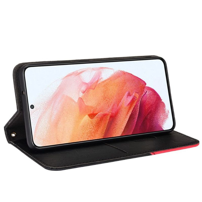 Flipové Pouzdro Na Samsung Galaxy S21 FE Kožené Pouzdro Retro Umělá Kůže