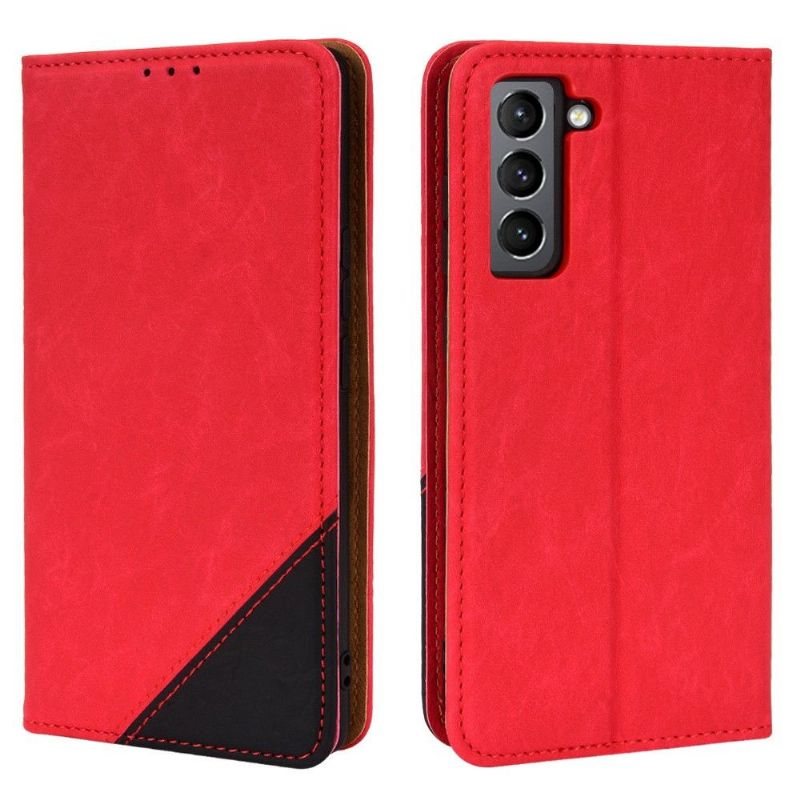 Flipové Pouzdro Na Samsung Galaxy S21 FE Kožené Pouzdro Retro Umělá Kůže
