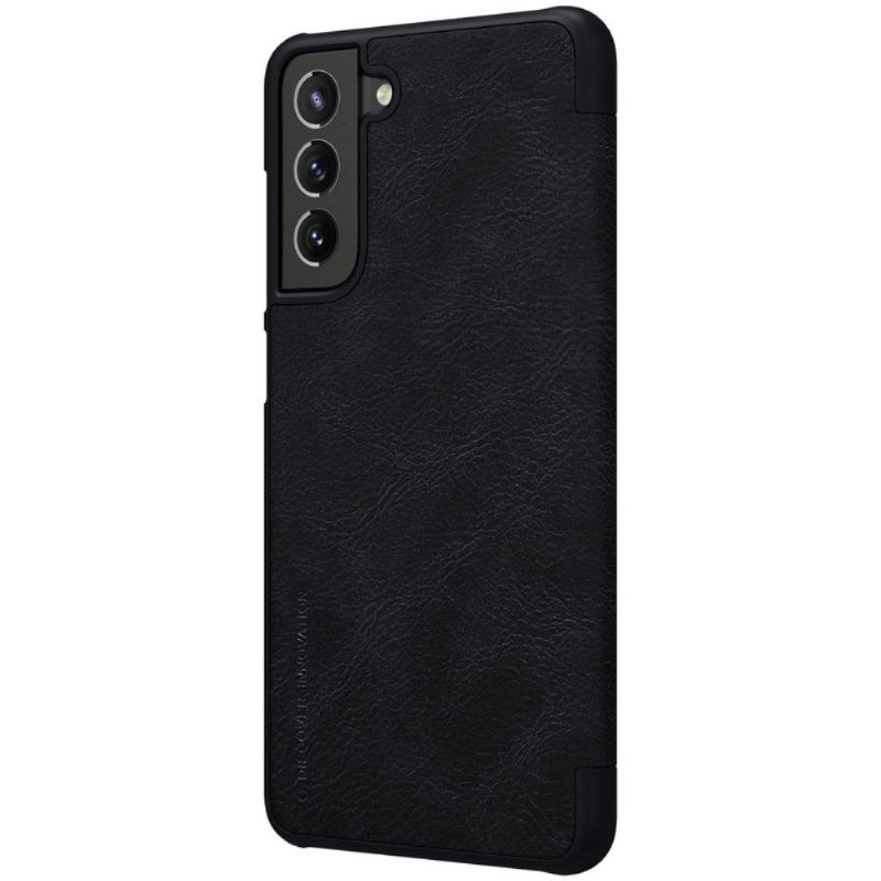 Flipové Pouzdro Na Samsung Galaxy S21 FE Kožený Efekt Řady Qin