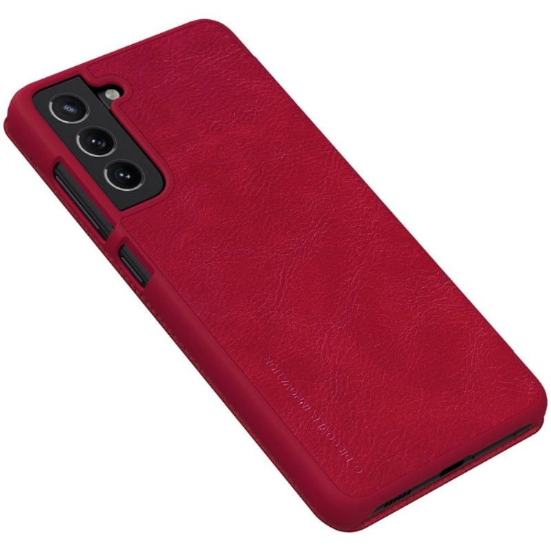Flipové Pouzdro Na Samsung Galaxy S21 FE Kožený Efekt Řady Qin