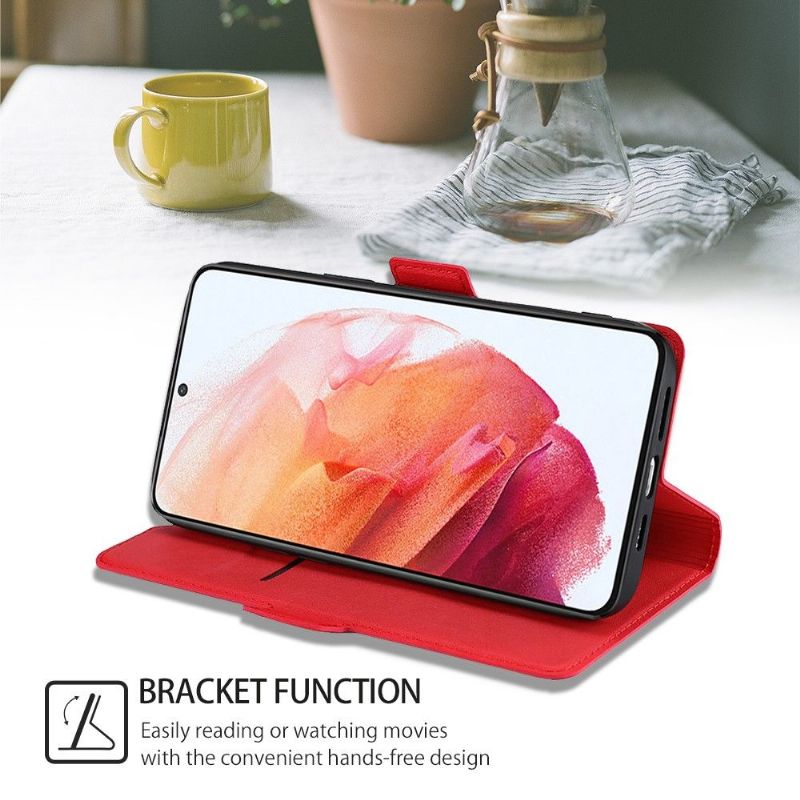 Flipové Pouzdro Na Samsung Galaxy S21 FE Minimalistický Obchod S Umělou Kůží