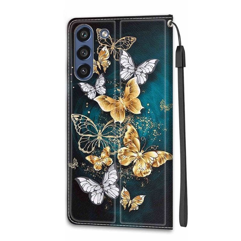 Flipové Pouzdro Na Samsung Galaxy S21 FE Motýli