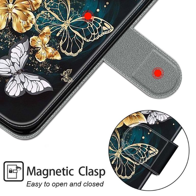 Flipové Pouzdro Na Samsung Galaxy S21 FE Motýli