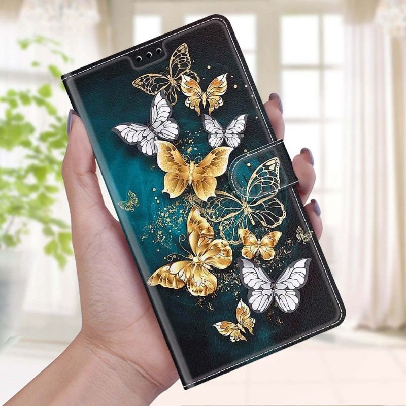 Flipové Pouzdro Na Samsung Galaxy S21 FE Motýli