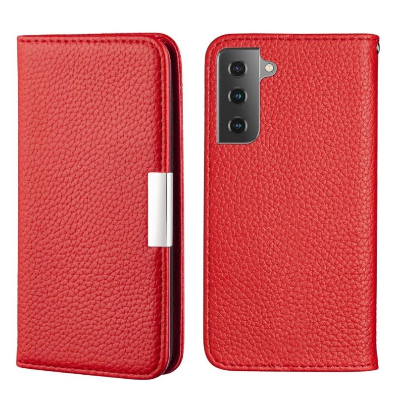 Kožené Pouzdro Na Samsung Galaxy S21 FE Flipové Pouzdro Flip Z Umělé Kůže