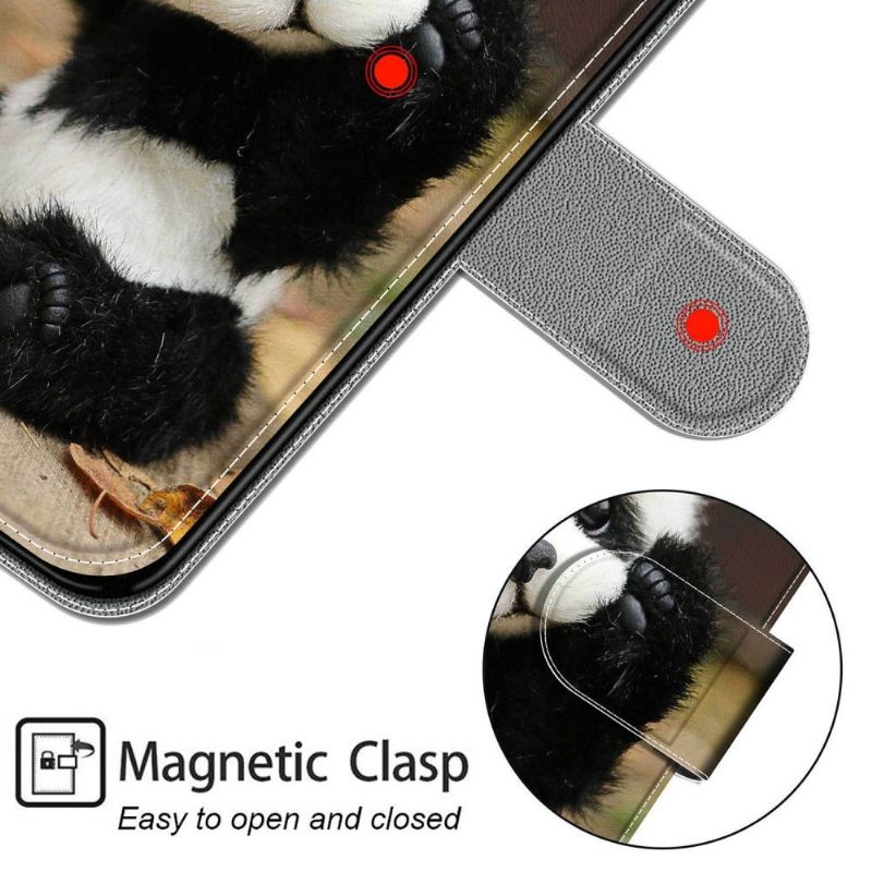 Kožené Pouzdro Na Samsung Galaxy S21 FE Malá Panda