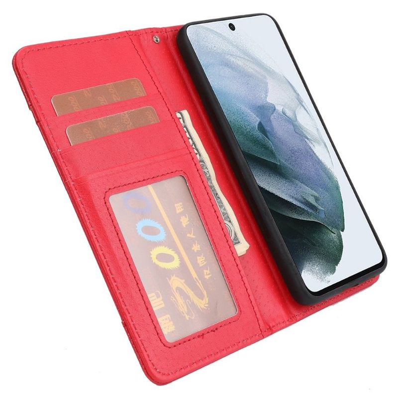 Kryt Flipové Pouzdro Na Samsung Galaxy S21 FE 2v1 Odnímatelná Kůže