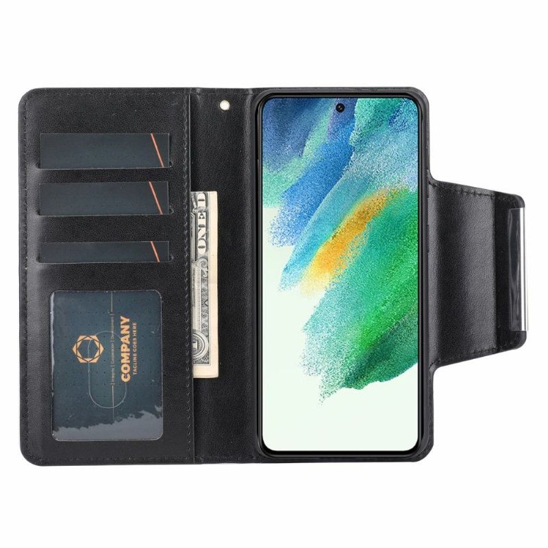 Kryt Flipové Pouzdro Na Samsung Galaxy S21 FE Diamantové Květiny