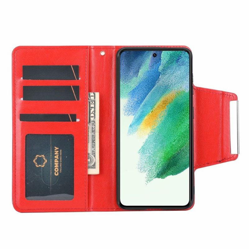 Kryt Flipové Pouzdro Na Samsung Galaxy S21 FE Diamantové Květiny