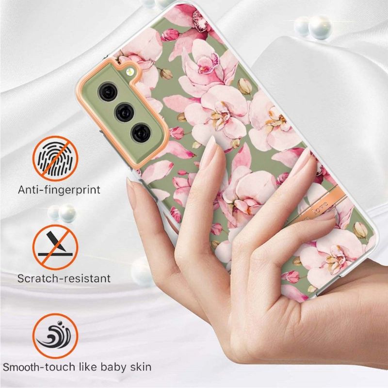 Kryt Na Samsung Galaxy S21 FE Růžová Květinová Gardénie