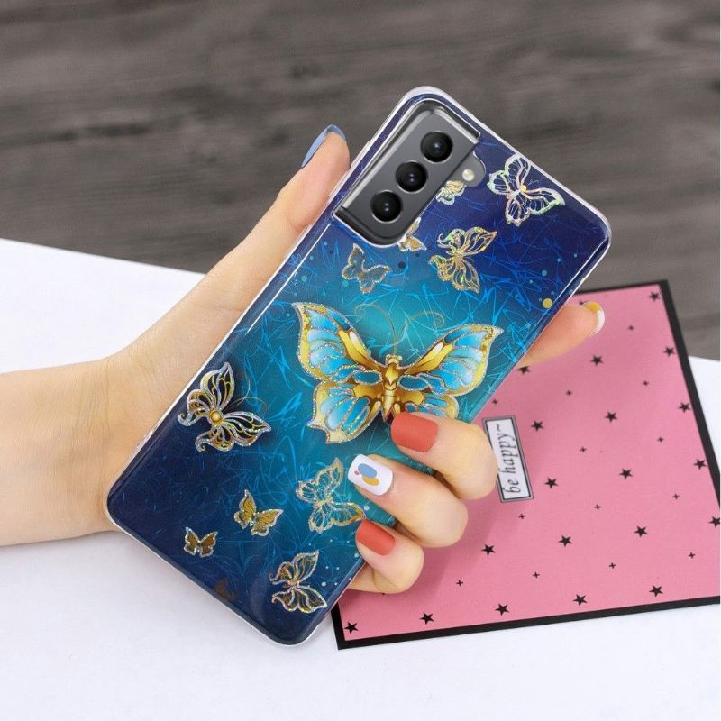 Kryt Na Samsung Galaxy S21 FE Silikonoví Motýli