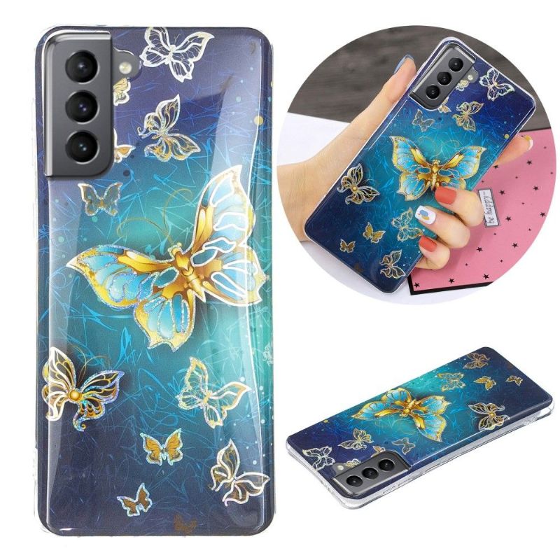 Kryt Na Samsung Galaxy S21 FE Silikonoví Motýli
