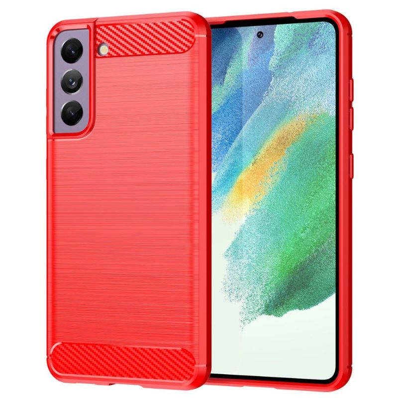 Kryt Na Samsung Galaxy S21 FE Silikonový Kartáčovaný Efekt