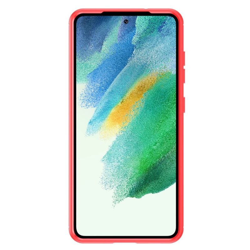 Kryt Na Samsung Galaxy S21 FE Silikonový Kartáčovaný Efekt