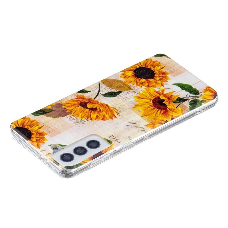 Kryt Na Samsung Galaxy S21 FE Vintage Slunečnicová Zářivka