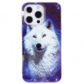 Kryty Na Mobil Na iPhone 15 Pro Max Fluorescenční Vlk