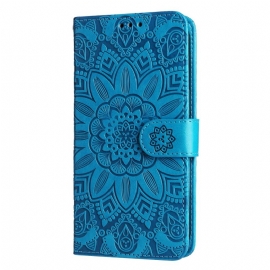 Kožený Kryt Na Xiaomi Redmi Note 14s Mandala S Popruhem