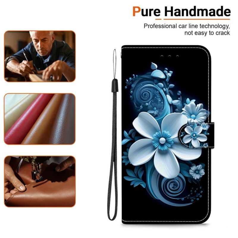 Kožený Kryt Na Xiaomi Redmi Note 14s Černá Orchidej