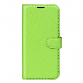 Kožený Kryt Xiaomi Redmi Note 14s Klasická Umělá Kůže S Liči