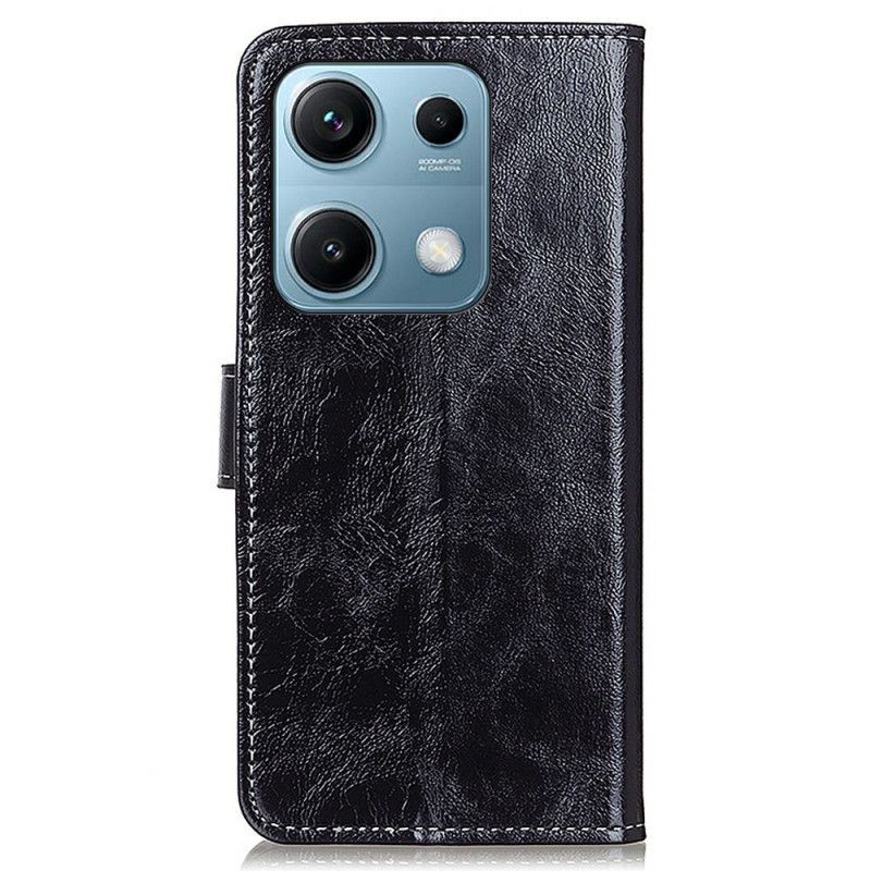 Kožený Kryt Xiaomi Redmi Note 14s Lesklá Umělá Kůže